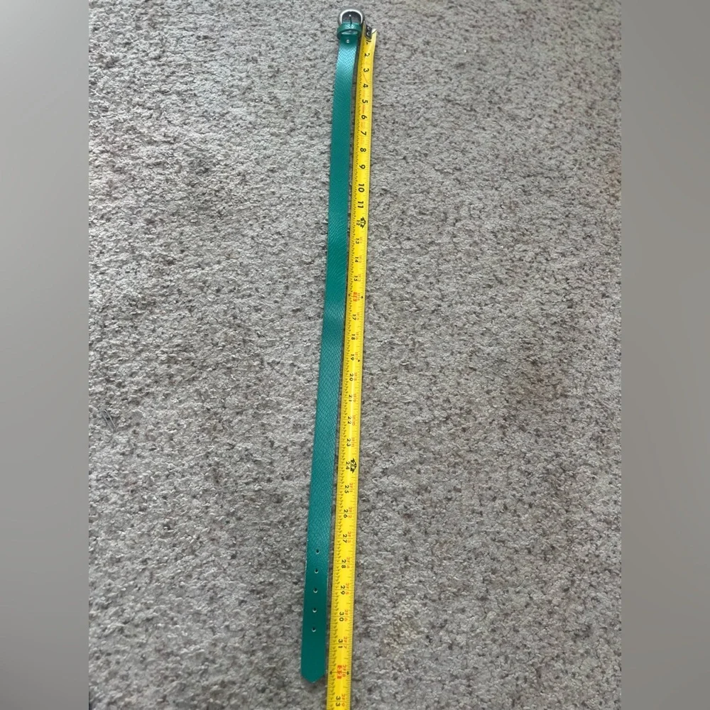 Women’s Green‎ Leather Silver buckle belt
